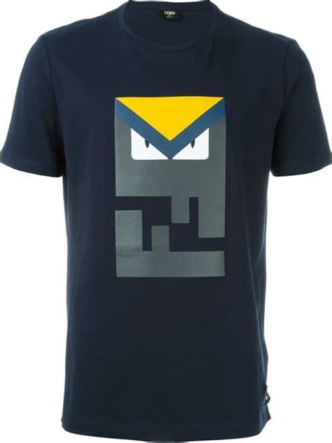 fendi erkek tişört|fendi blue t shirts.